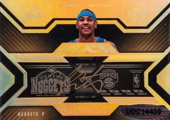 2007-08 UD Black - Ticket Autographs Dual Gold #DTA-AD Carmelo Anthony / Kevin Durant Back