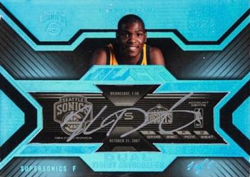2007-08 UD Black - Ticket Autographs Dual White #DTA-AD Carmelo Anthony / Kevin Durant Front