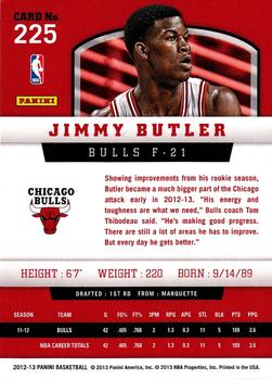 2012-13 Panini #225 Jimmy Butler Back