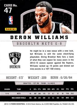 2012-13 Panini #47 Deron Williams Back