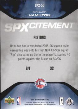 2006-07 SPx - SPXcitement #SPX-55 Richard Hamilton Back
