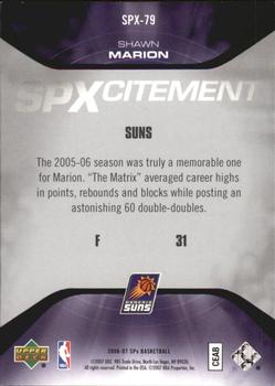 2006-07 SPx - SPXcitement #SPX-79 Shawn Marion Back