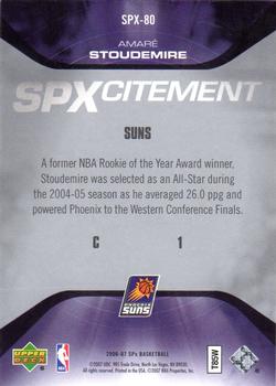 2006-07 SPx - SPXcitement #SPX-80 Amare Stoudemire Back