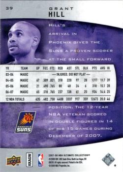 2007-08 Upper Deck Ultimate Collection #39 Grant Hill Back