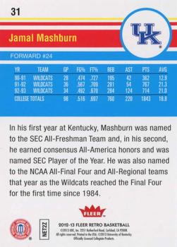 2012-13 Fleer Retro #31 Jamal Mashburn Back