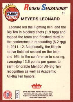 2012-13 Fleer Retro #51 Meyers Leonard Back