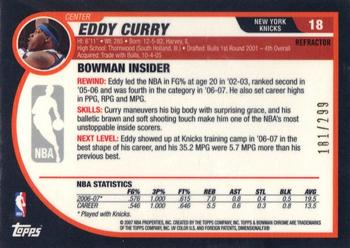 2007-08 Bowman - Chrome Refractor #18 Eddy Curry Back