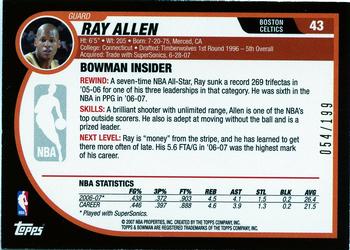 2007-08 Bowman - Silver #43 Ray Allen Back