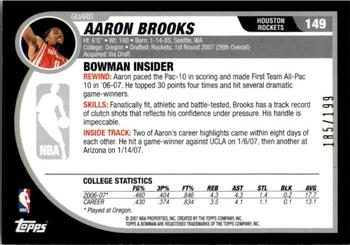 2007-08 Bowman - Silver #149 Aaron Brooks Back