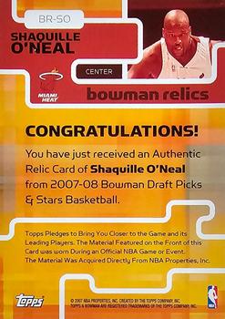 2007-08 Bowman - Relics #BR-SO Shaquille O'Neal Back