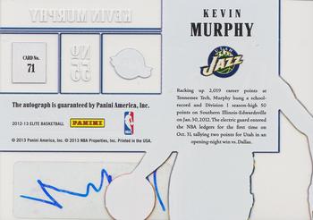 2012-13 Panini Elite - Rookie Inscriptions #71 Kevin Murphy Back