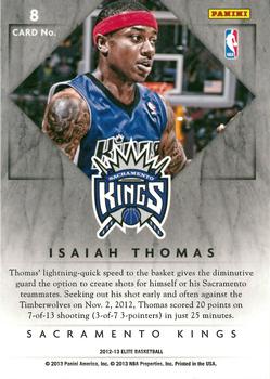 2012-13 Panini Elite - Elite Series Rookies #8 Isaiah Thomas Back