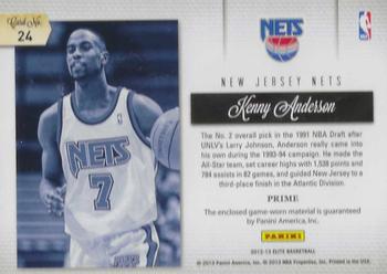 2012-13 Panini Elite - Throwback Threads Prime #24 Kenny Anderson Back