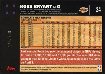 2007-08 Topps Chrome - Refractors Orange #24 Kobe Bryant Back