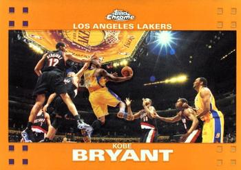 2007-08 Topps Chrome - Refractors Orange #24 Kobe Bryant Front