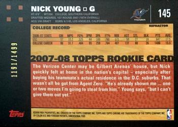 2007-08 Topps Chrome - Refractors #145 Nick Young Back