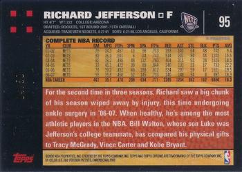 2007-08 Topps Chrome - X-Fractors #95 Richard Jefferson Back