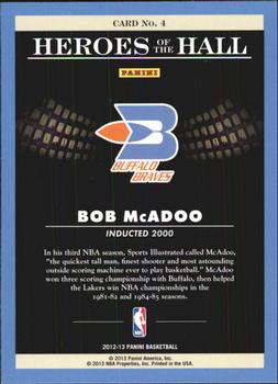2012-13 Panini - Heroes of the Hall #4 Bob McAdoo Back
