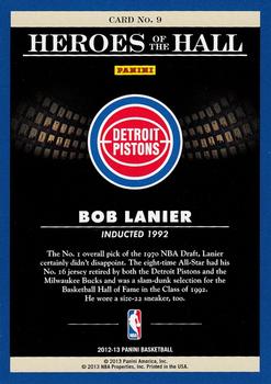 2012-13 Panini - Heroes of the Hall #9 Bob Lanier Back