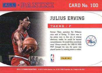 2012-13 Panini - All-Panini #100 Julius Erving Back