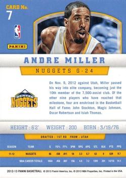 2012-13 Panini - Gold Knight #7 Andre Miller Back