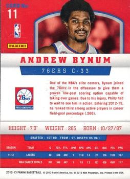2012-13 Panini - Gold Knight #11 Andrew Bynum Back