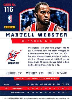 2012-13 Panini - Gold Knight #116 Martell Webster Back