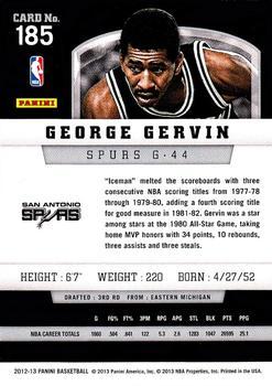2012-13 Panini - Gold Knight #185 George Gervin Back
