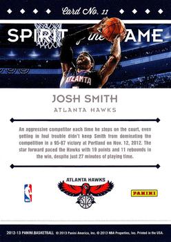2012-13 Panini - Spirit of the Game #11 Josh Smith Back