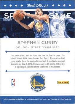 2012-13 Panini - Spirit of the Game #23 Stephen Curry Back