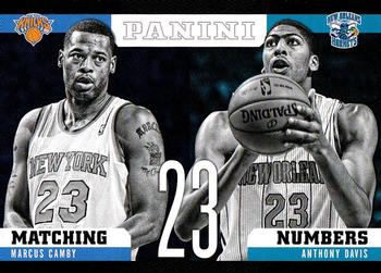 2012-13 Panini - Matching Numbers #17 Anthony Davis / Marcus Camby Front