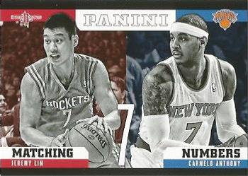2012-13 Panini - Matching Numbers #23 Carmelo Anthony / Jeremy Lin Front