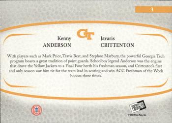 2007-08 Press Pass Legends - Alumni Association #3 Kenny Anderson / Javaris Crittenton Back