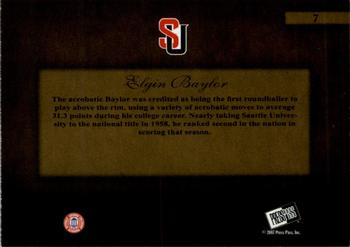 2007-08 Press Pass Legends - Legendary Legacy #7 Elgin Baylor Back