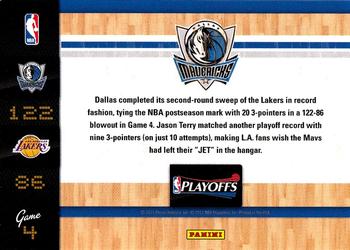 2011 Panini Dallas Mavericks NBA Champions #Round2-4 Jason Terry Back