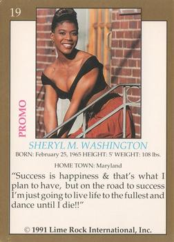 1991 Lime Rock Pro Cheerleaders Preview #19B Sheryl M. Washington Back