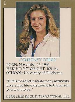 1991 Lime Rock Pro Cheerleaders Preview #1 Courtney Corry Back