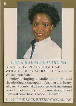 1991 Lime Rock Pro Cheerleaders Preview #6 Lisa Michelle Randolph Back