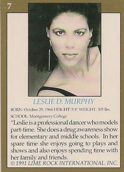 1991 Lime Rock Pro Cheerleaders Preview #7 Leslie D. Murphy Back