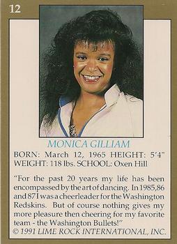1991 Lime Rock Pro Cheerleaders Preview #12 Monica Gilliam Back