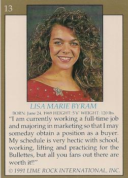 1991 Lime Rock Pro Cheerleaders Preview #13 Lisa Marie Byram Back