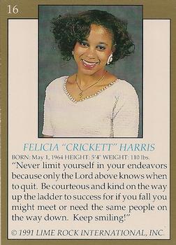 1991 Lime Rock Pro Cheerleaders Preview #16 Felicia Harris Back