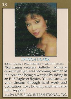 1991 Lime Rock Pro Cheerleaders Preview #18 Donna Clark Back