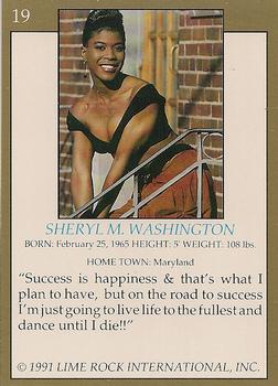 1991 Lime Rock Pro Cheerleaders Preview #19 Sheryl M. Washington Back