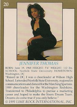 1991 Lime Rock Pro Cheerleaders Preview #20 Jennifer Thomas Back