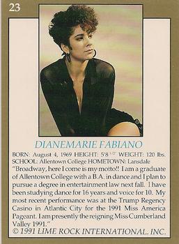 1991 Lime Rock Pro Cheerleaders Preview #23 DianeMarie Fabiano Back