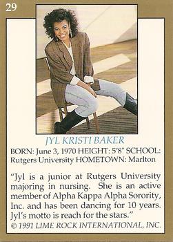 1991 Lime Rock Pro Cheerleaders Preview #29 Jyl Kristi Baker Back