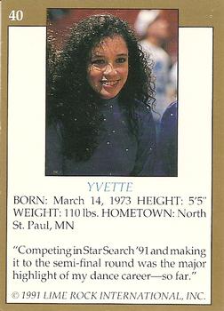 1991 Lime Rock Pro Cheerleaders Preview #40 Yvette Back