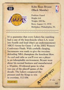 2012-13 Panini Kobe Anthology #60 Kobe Bryant Back