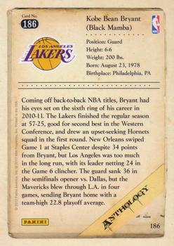 2012-13 Panini Kobe Anthology #186 Kobe Bryant Back